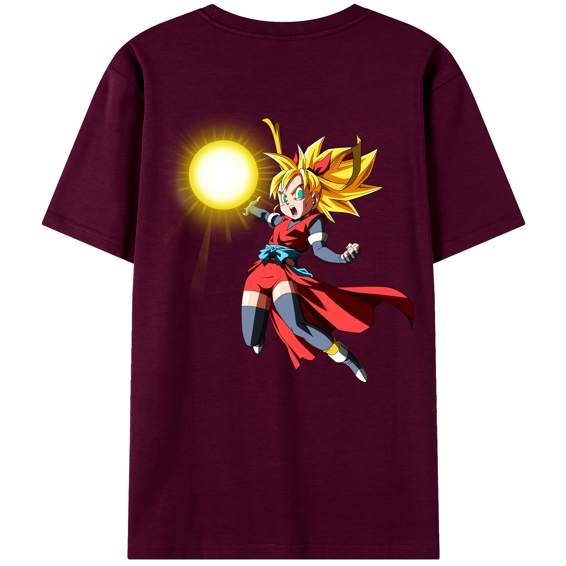 （画像用） ドラゴンボール カリフラ DRAGON BALL Caulifla レディース半袖Tシャツ(バックプリント)